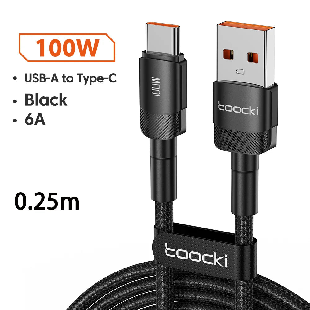 Toocki 6A USB-C Kabel Schnellladen 100W