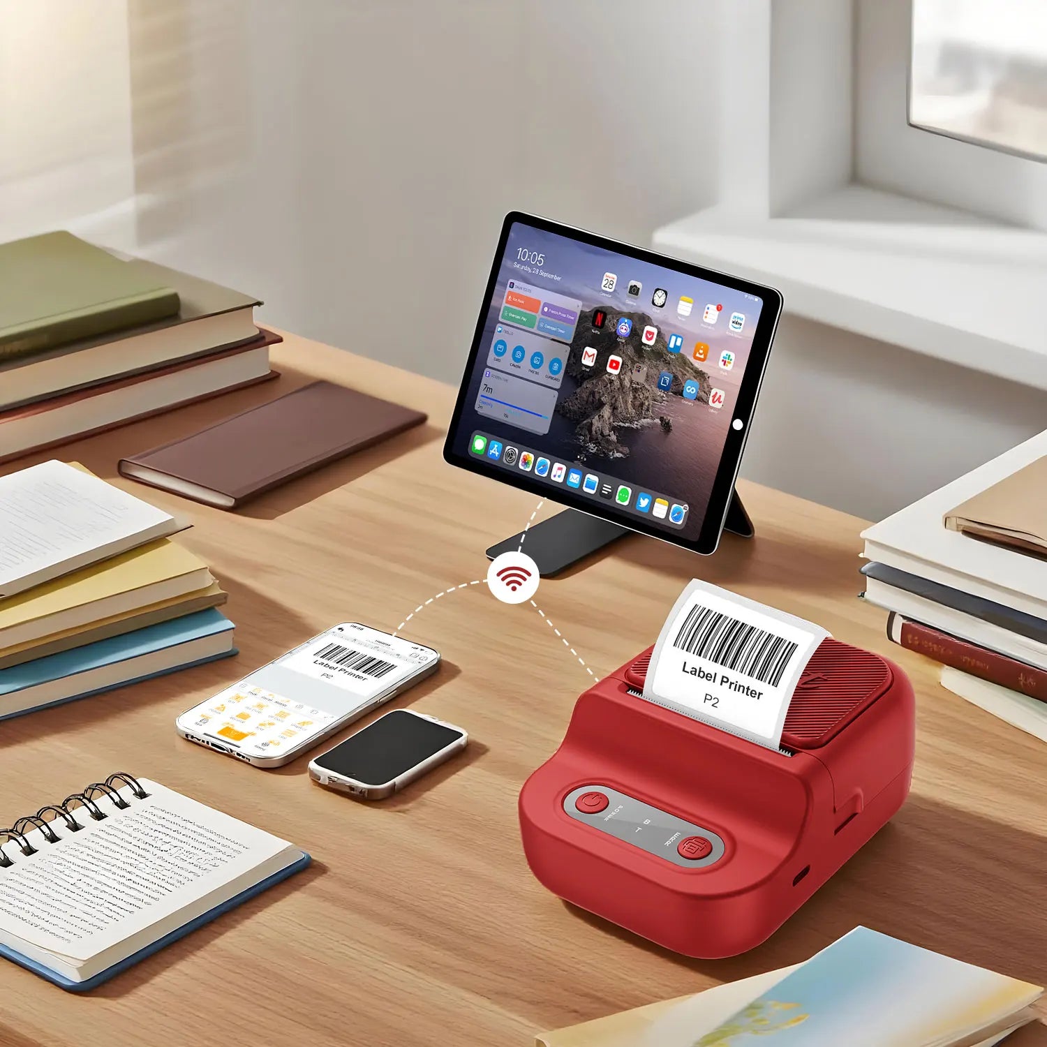 Tragbarer Thermoetikettendrucker Bluetooth Mini