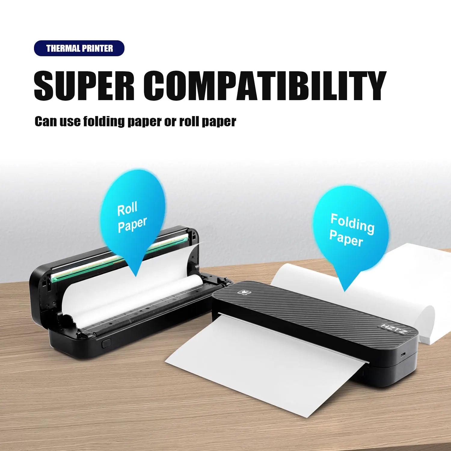 Tragbarer Bluetooth A4 Thermodrucker papierlos