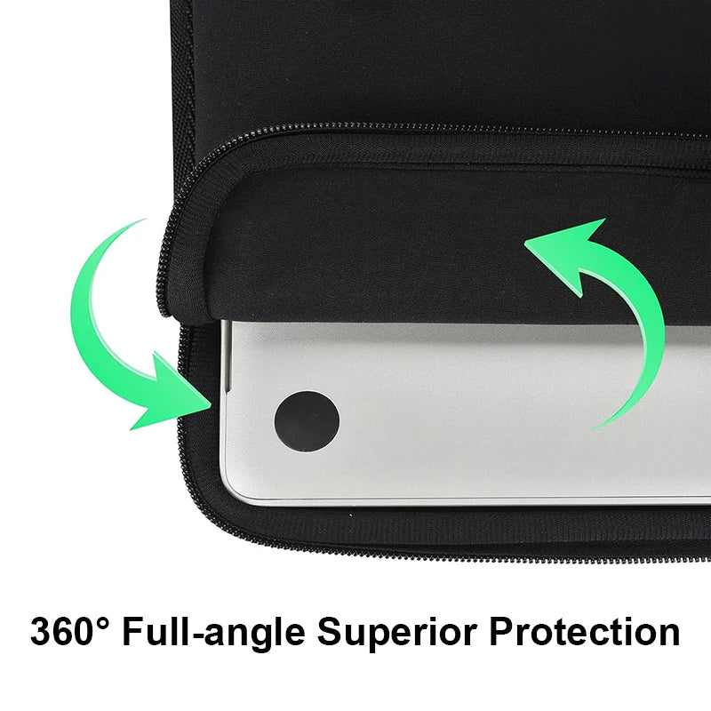 Black laptop sleeve 11–15.6 inch