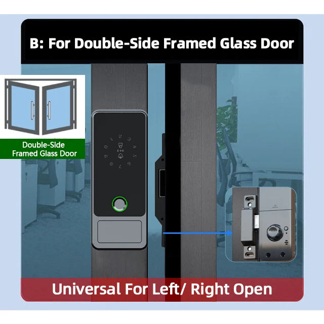 RAYKUBE G18 Smart Glastürschloss mit Tuya App