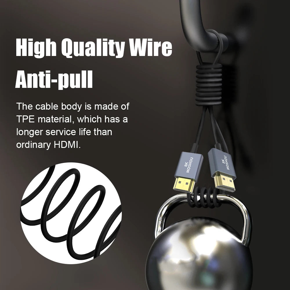 Flexibles HDMI 2.1 Kabel 8K 60Hz 48Gbps für TV