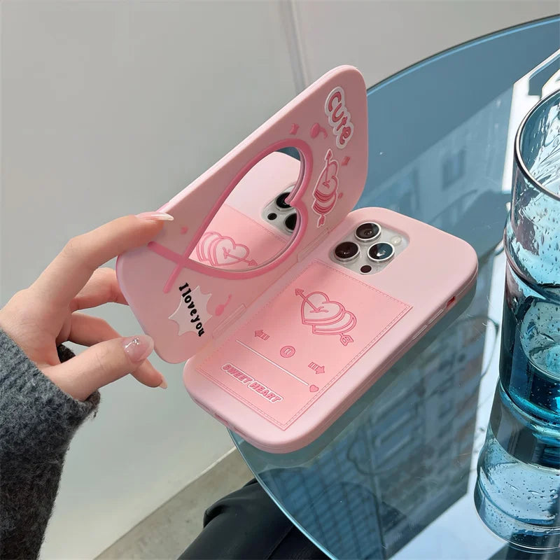 Silikon Flip-Case Liebe Cartoon Tier iPhone Hülle