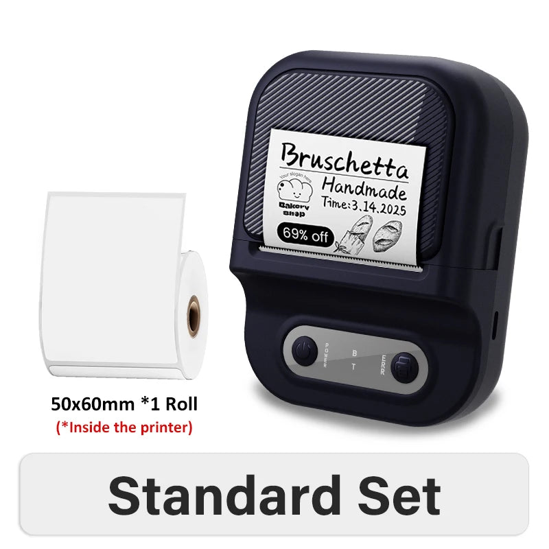 Mini Bluetooth Thermo-Etikettendrucker 12-58 mm tragbar