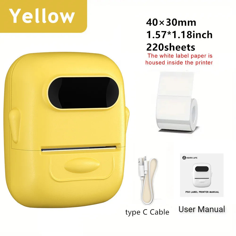 P50 Bluetooth Thermodrucker für Etiketten & QR-Codes