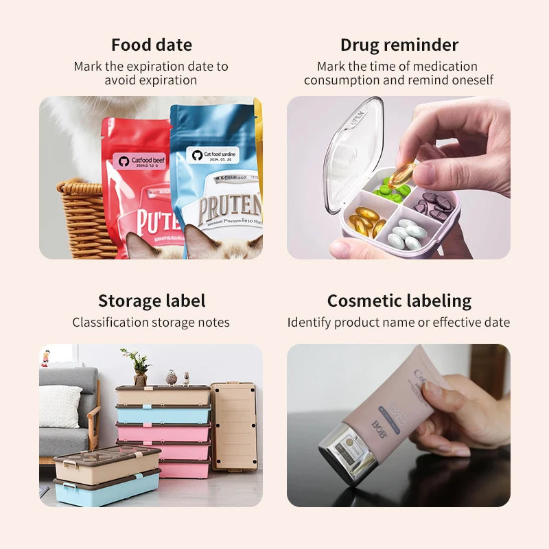 HZTZ Mini Bluetooth Label Printer Portable Smart