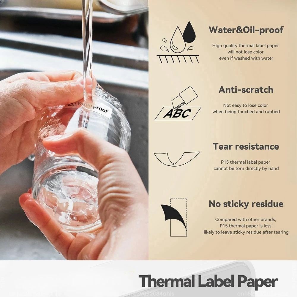 HZTZ Mini Bluetooth Label Printer Portable Smart