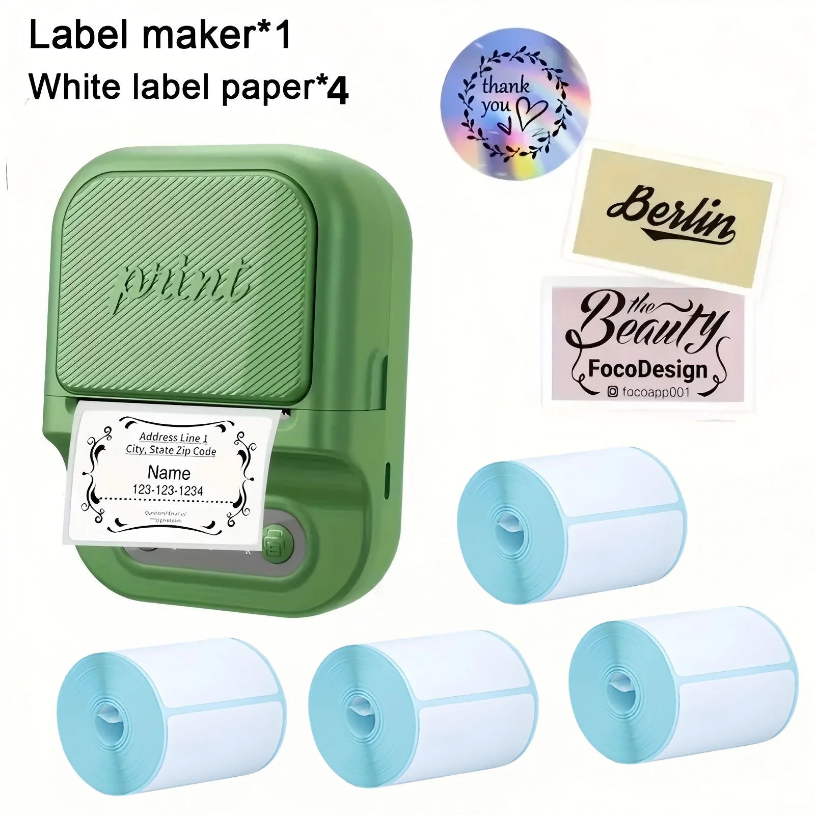 Portable Thermal Label Printer Bluetooth Mini