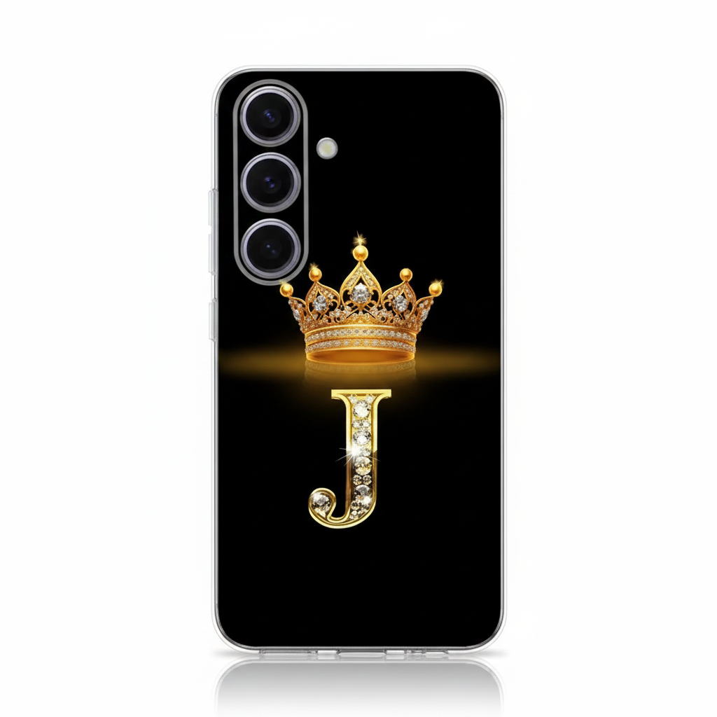 Galaxy S24 FE Hülle Krone & Brief Design Silikon