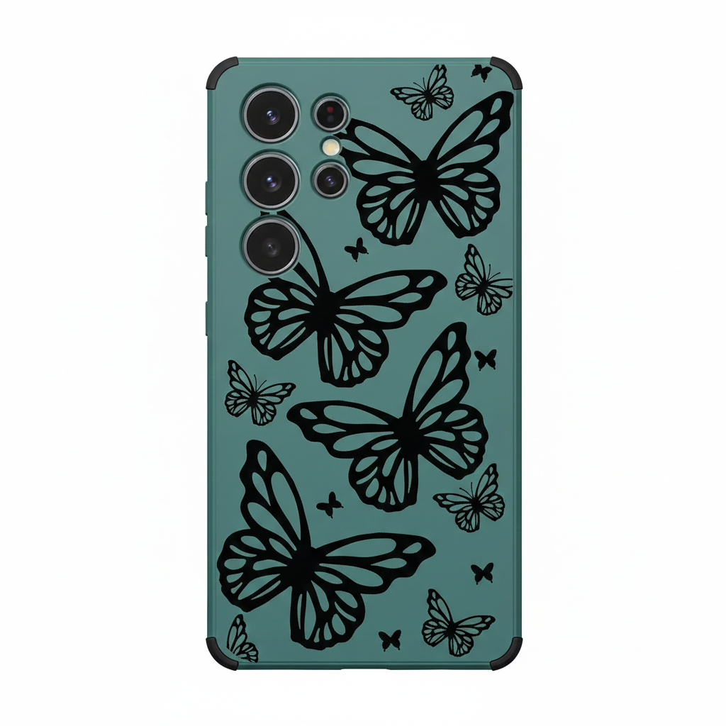 Butterfly Case Black for Samsung Galaxy