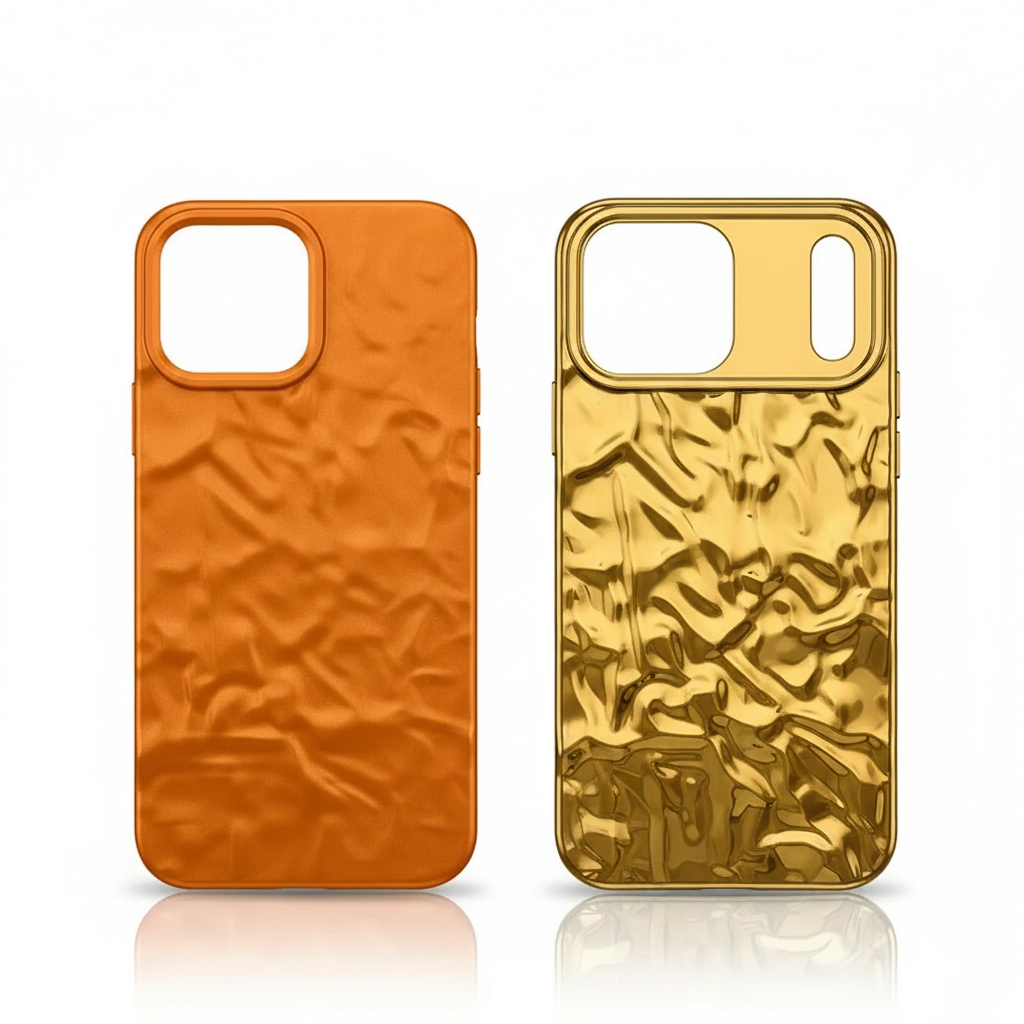 3D Falten Hülle für iPhone 17 Pro Max Orange