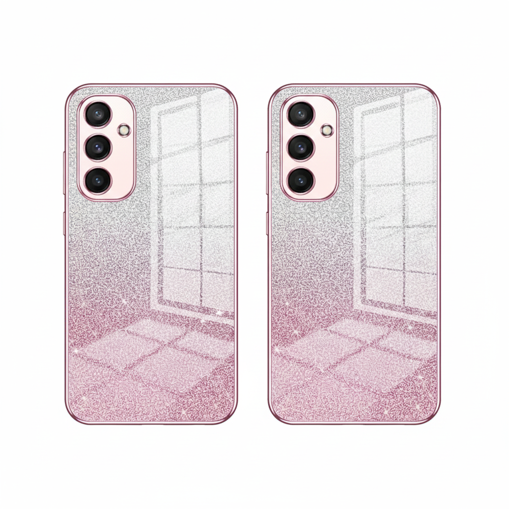 Luxus Glitzer Gradient Silikon Hülle für Samsung S25