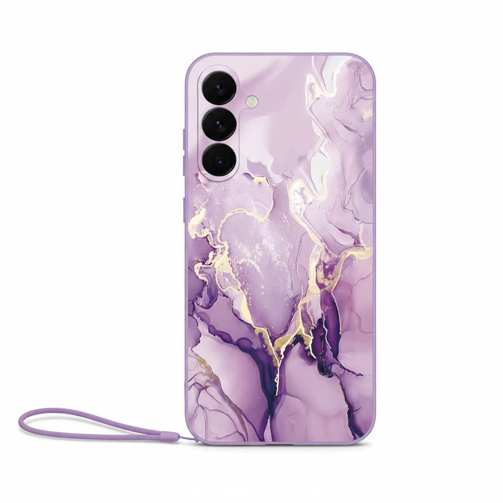 Bunte Marmorhülle mit Band Samsung