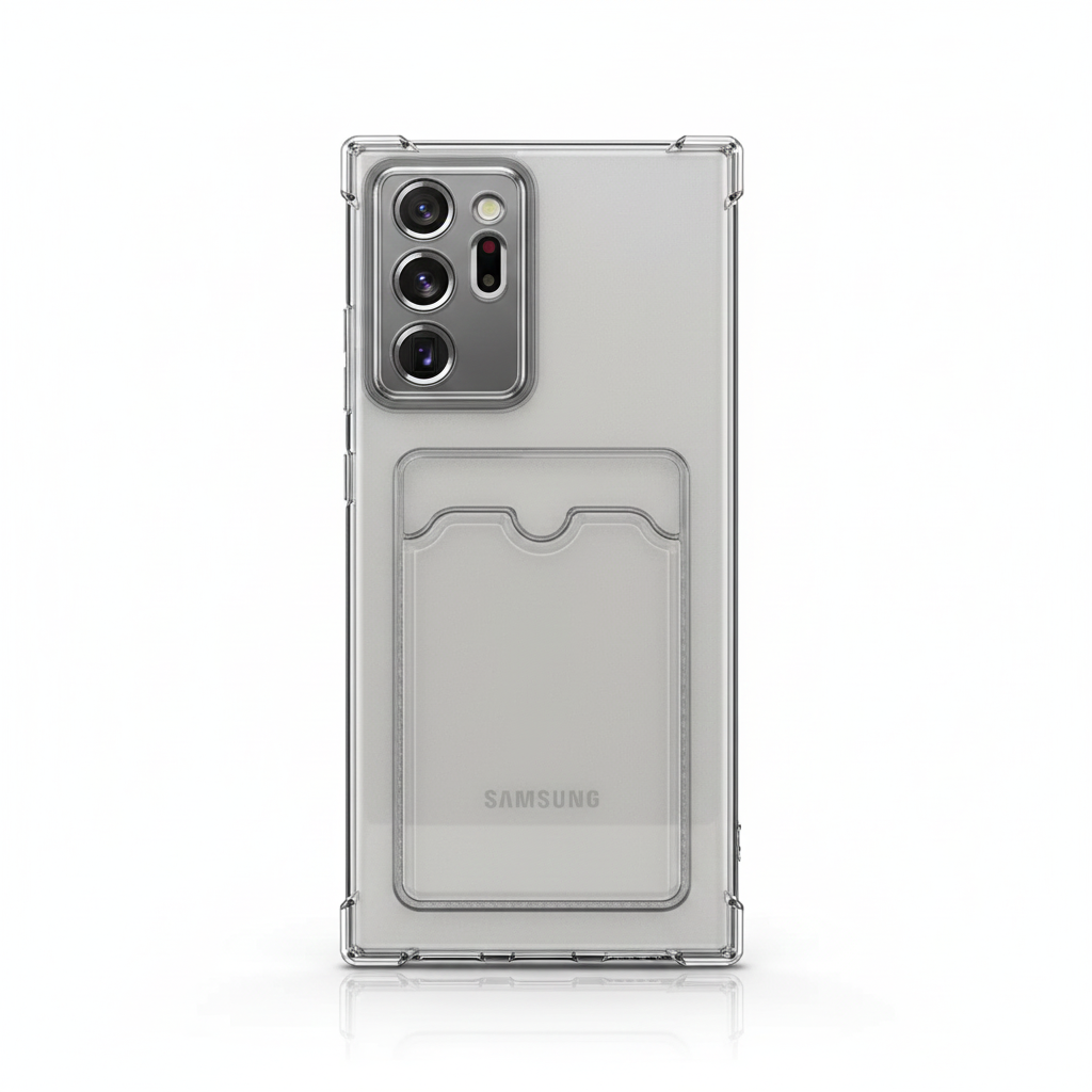 Transparent TPU case with card slot for Samsung