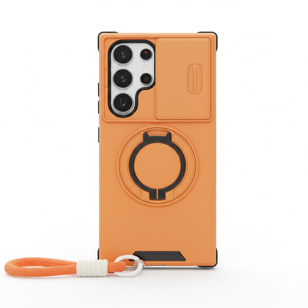 Magnetische Rüstungshülle mit Ständer für Galaxy S25