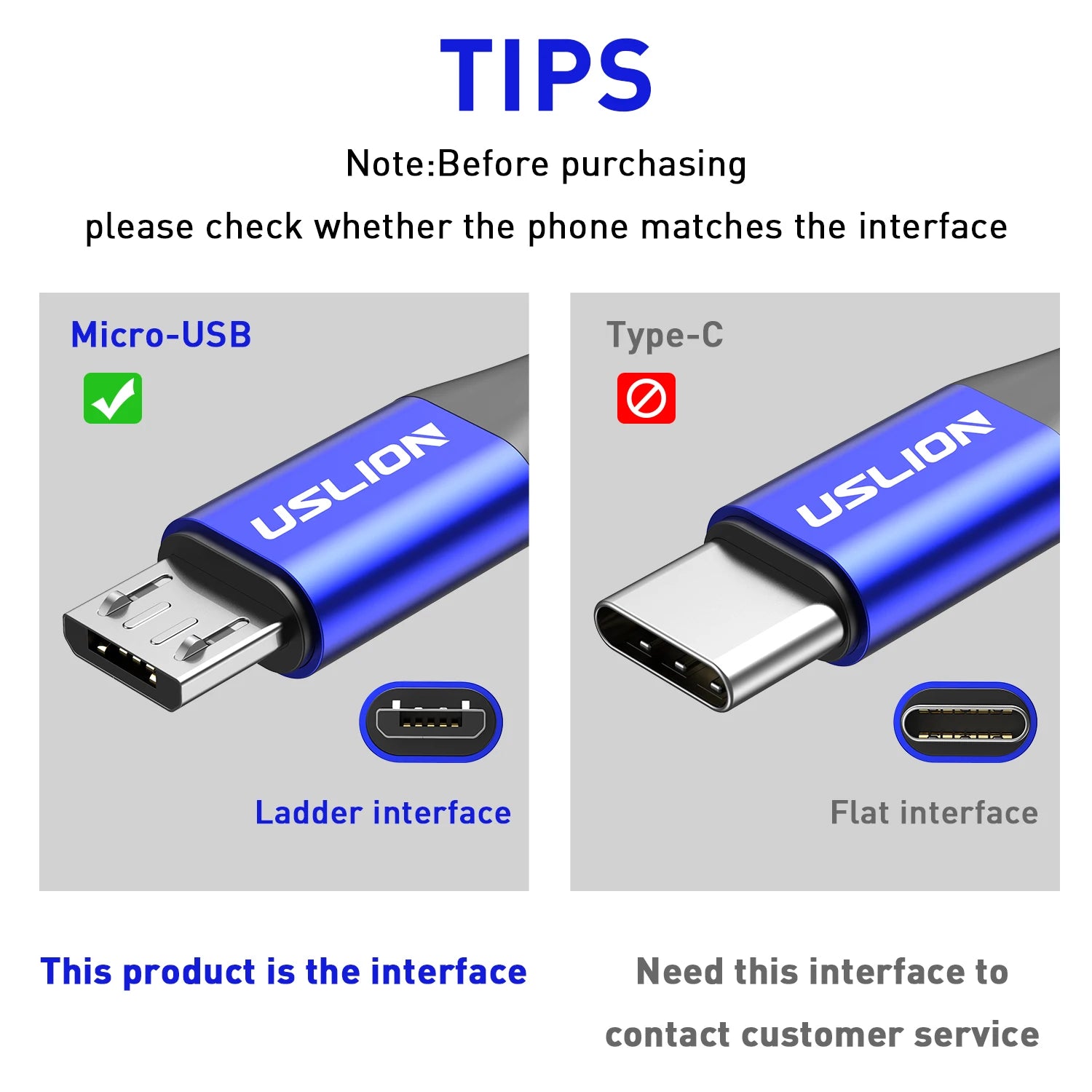 USLION 3A Micro-USB Schnellladekabel