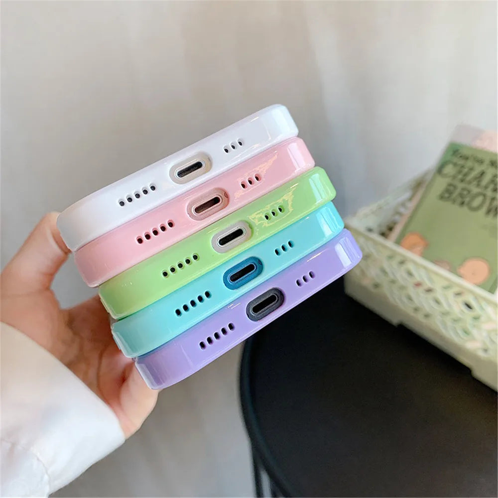 Coque antichoc en silicone Candy pour iPhone