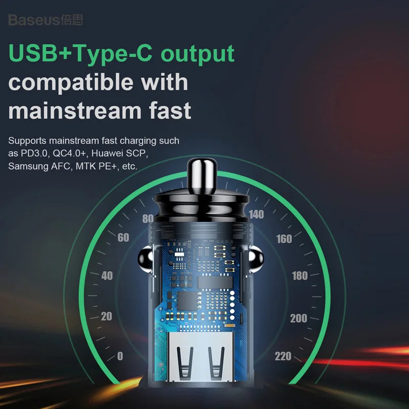 30W Schnellladegerät fürs Auto USB PD
