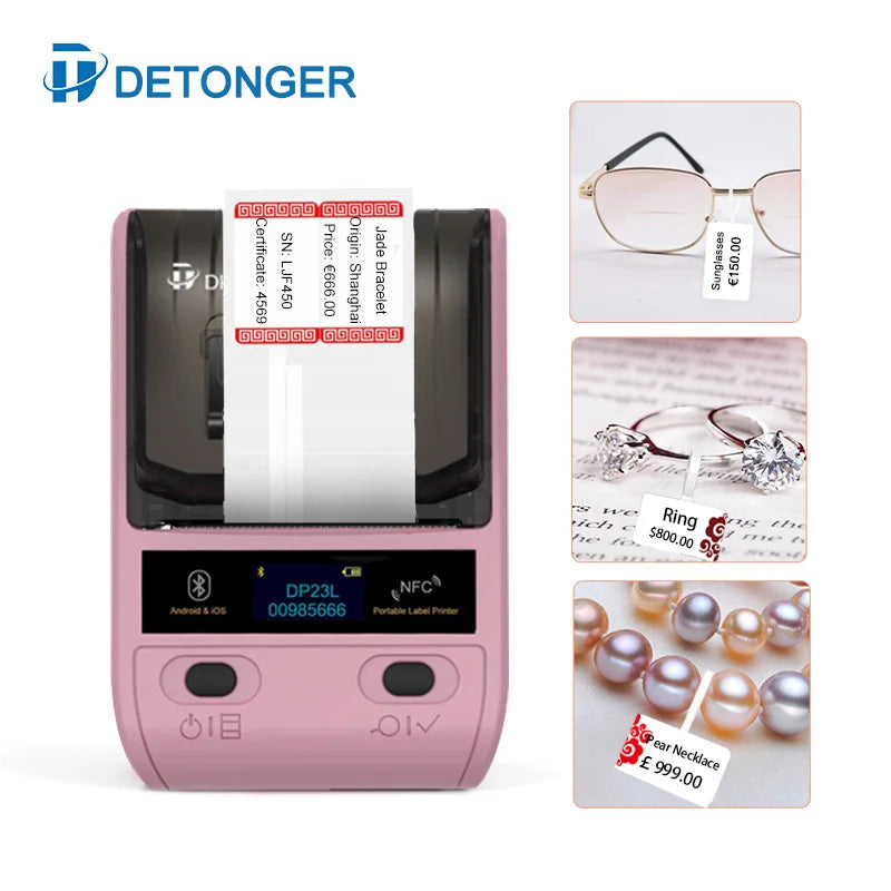 Detonger DP23S Bluetooth Barcode QR Code Etikettendrucker