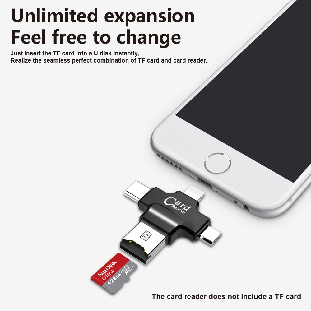 Micro SD TF Kartenleser Adapter für iPhone & Android