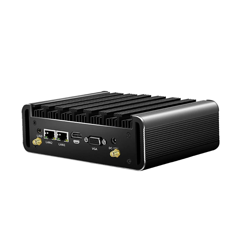 Lüfterloser Mini PC Intel i3 i5 i7 Dual LAN RS232