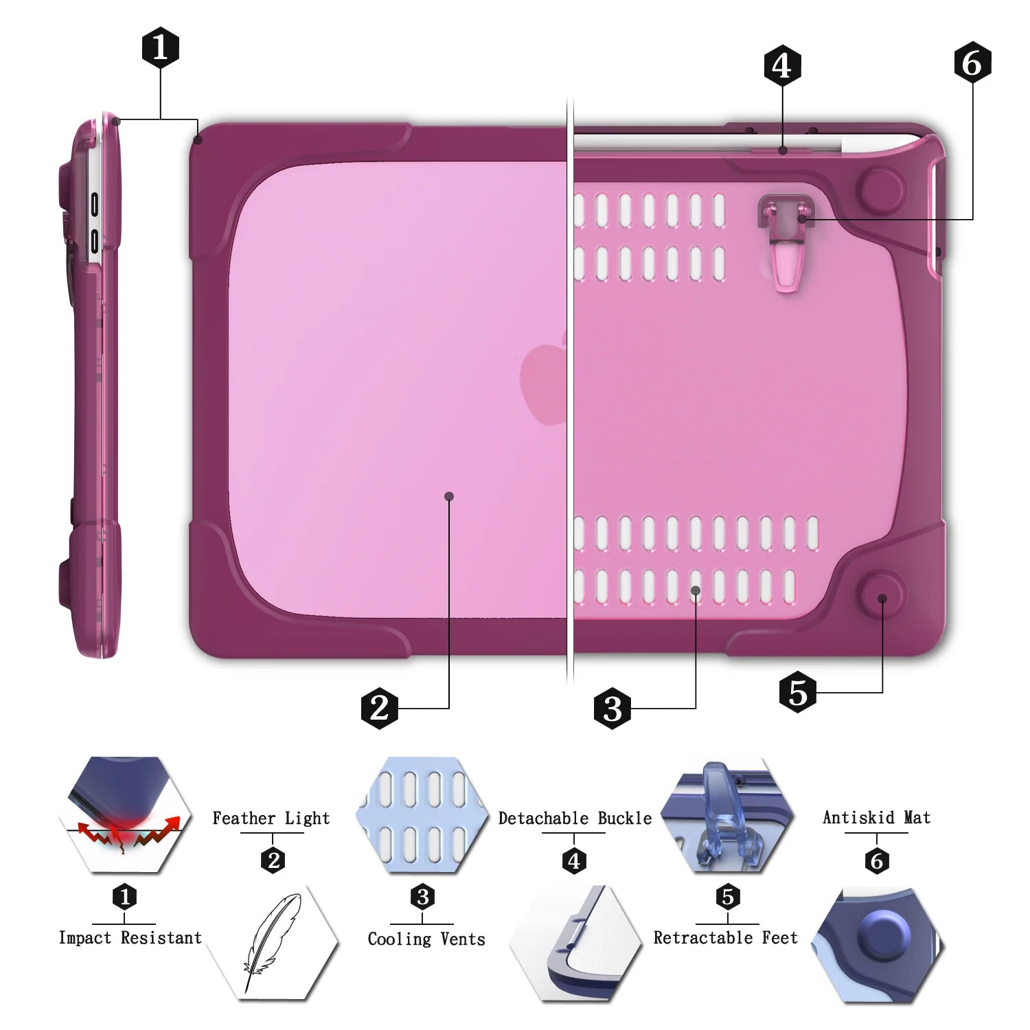 Sacoche pour ordinateur portable avec support pour MacBook 13-16