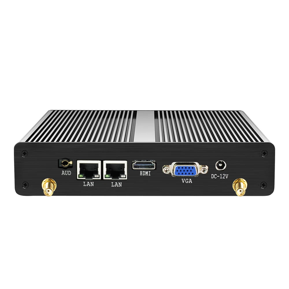 Lüfterloser Mini-PC Celeron Dual LAN RS232 WiFi