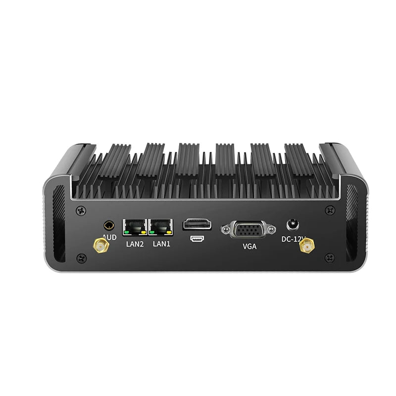 Lüfterloser Mini PC Intel i3 i5 i7 Dual LAN RS232