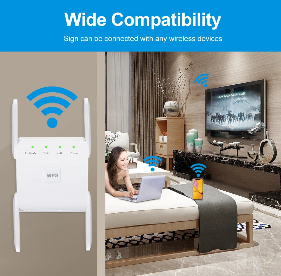 5G WLAN Repeater 1200 Mbit/s Verstärker mit großer Reichweite