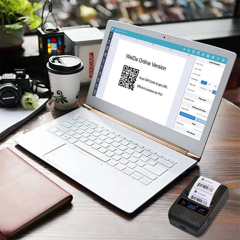 Detonger DP23S Bluetooth Barcode QR Code Etikettendrucker