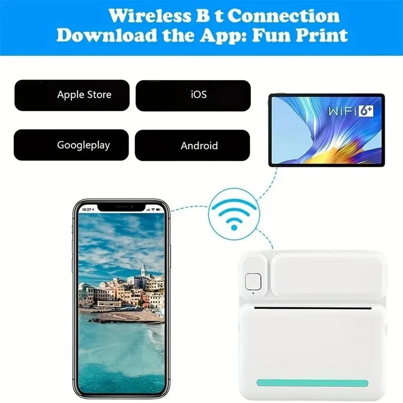 C19 MINI Tragbarer Thermodrucker Bluetooth 58mm