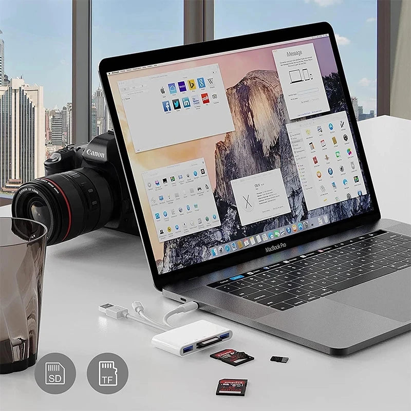 5-in-1 USB OTG Adapter mit SD/TF Kartenleser