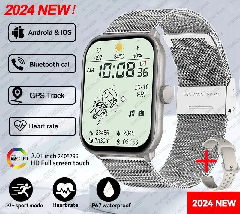 Moderne Sport-Smartwatch mit AMOLED und GPS 2025