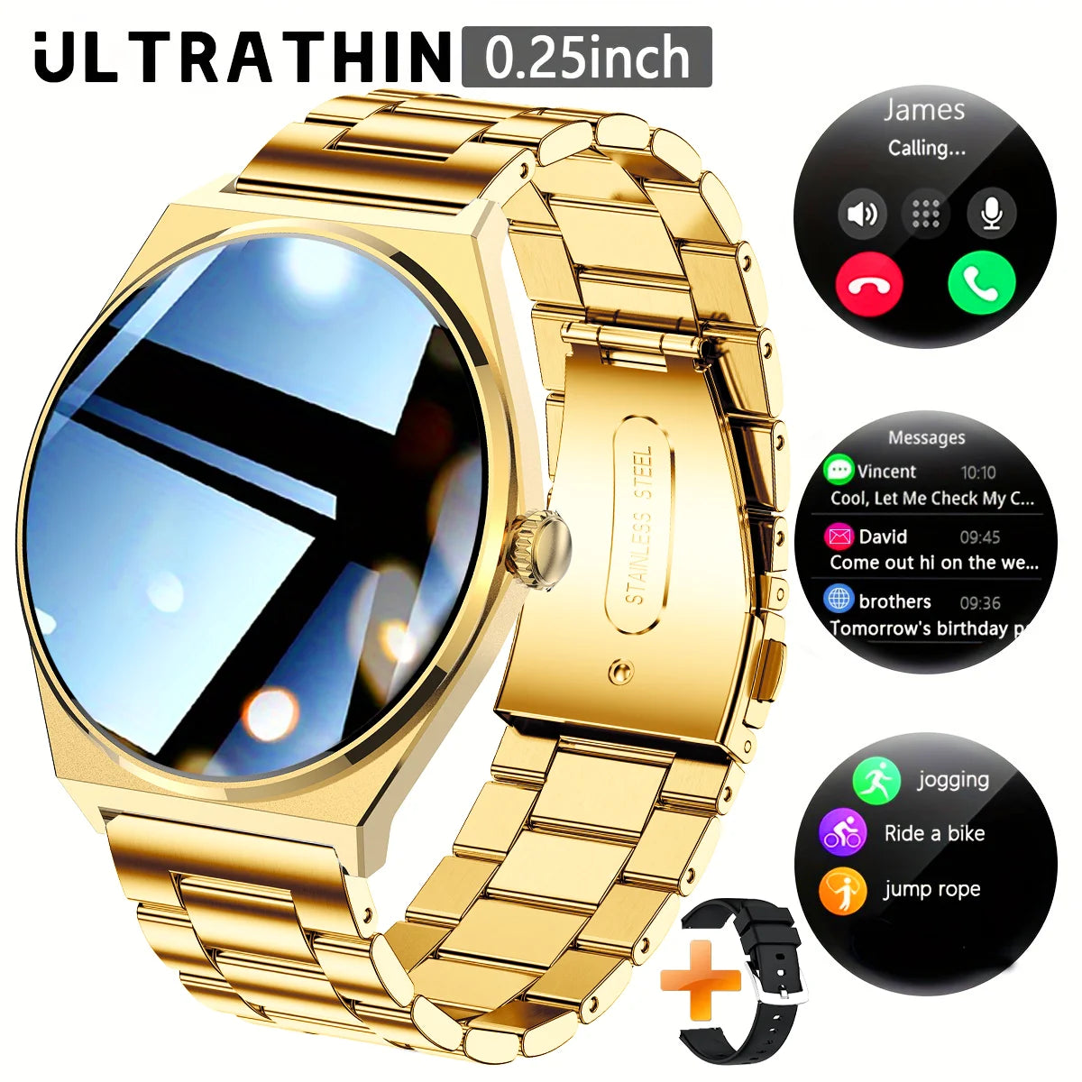 Ultra dünne Smartwatch 1,43" AMOLED HD Display