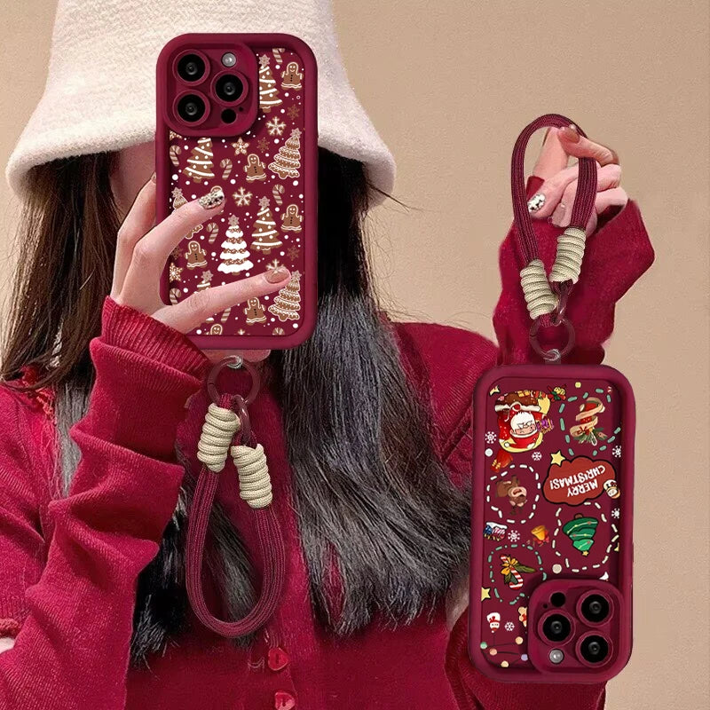 Weihnachtsbaum Handkette Hülle für Samsung S25