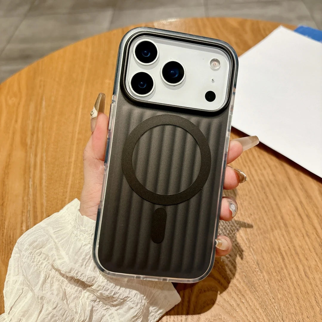 Luxuriöse Metall-Magnethülle für iPhone 17 Serie Matt