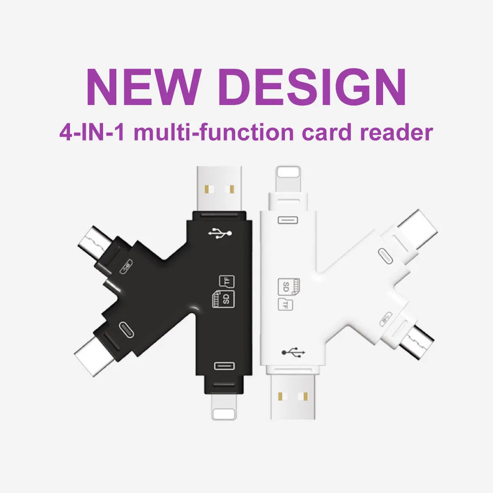 5-in-1 OTG Card Reader Type C SD TF iPhone Android