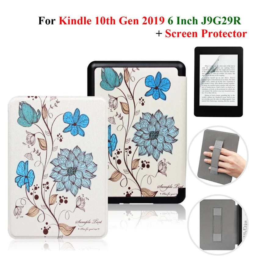 Hülle + Folie für Kindle 10. Gen 6 Zoll
