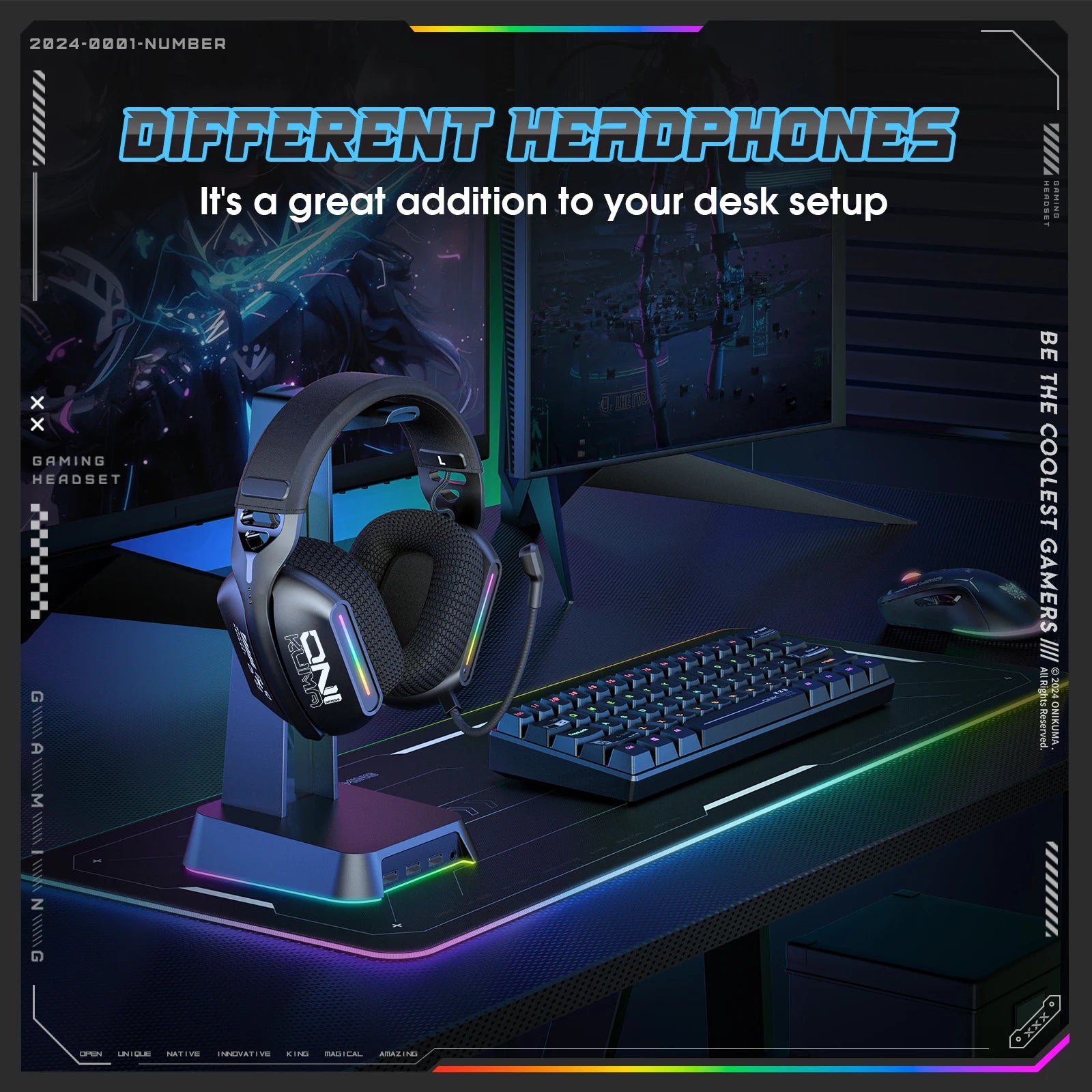 GT808 Gaming-Headset mit RGB