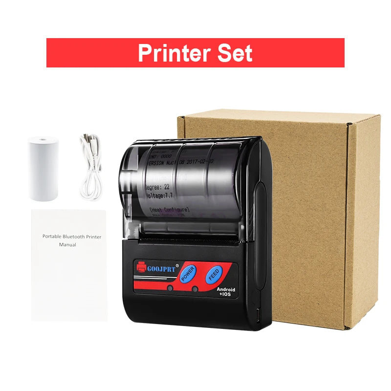 Mobiler Thermodrucker 58mm Bluetooth für Belege