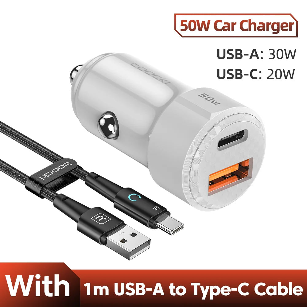 50W USB-C Autoladegerät PD QC 3.0 Mini