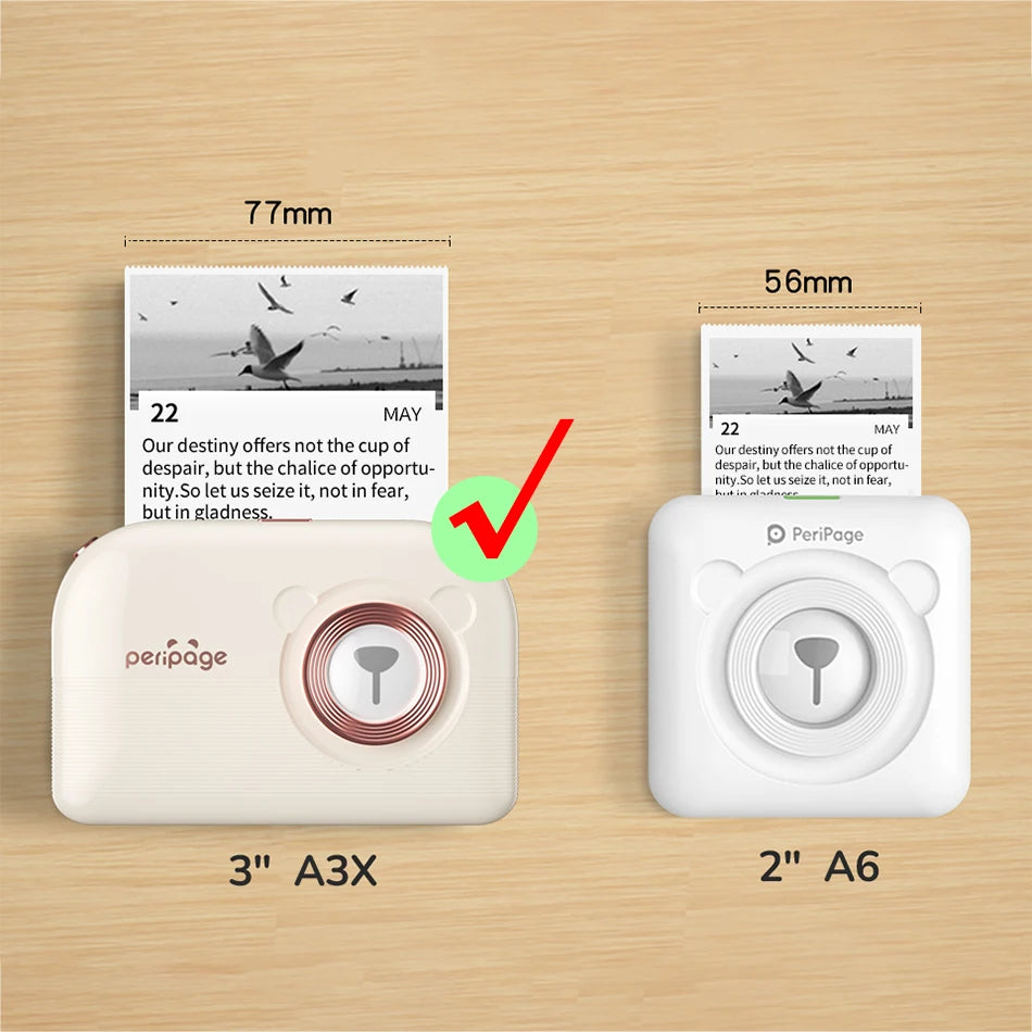 PeriPage A3X Mobiler Thermodrucker für Fotos & Etiketten