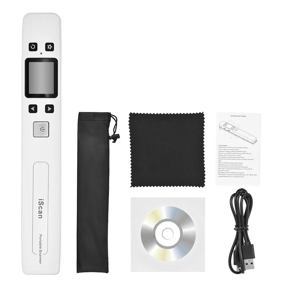 Mobiler A4-HD-Dokumentenscanner mit LED und 1050 DPI