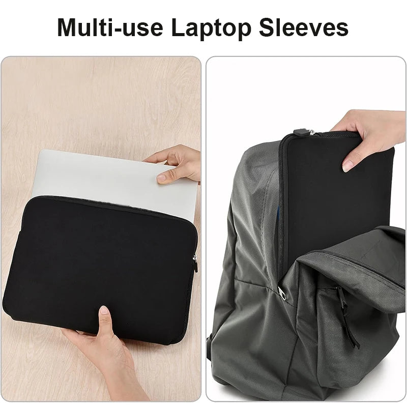 Black laptop sleeve 11–15.6 inch
