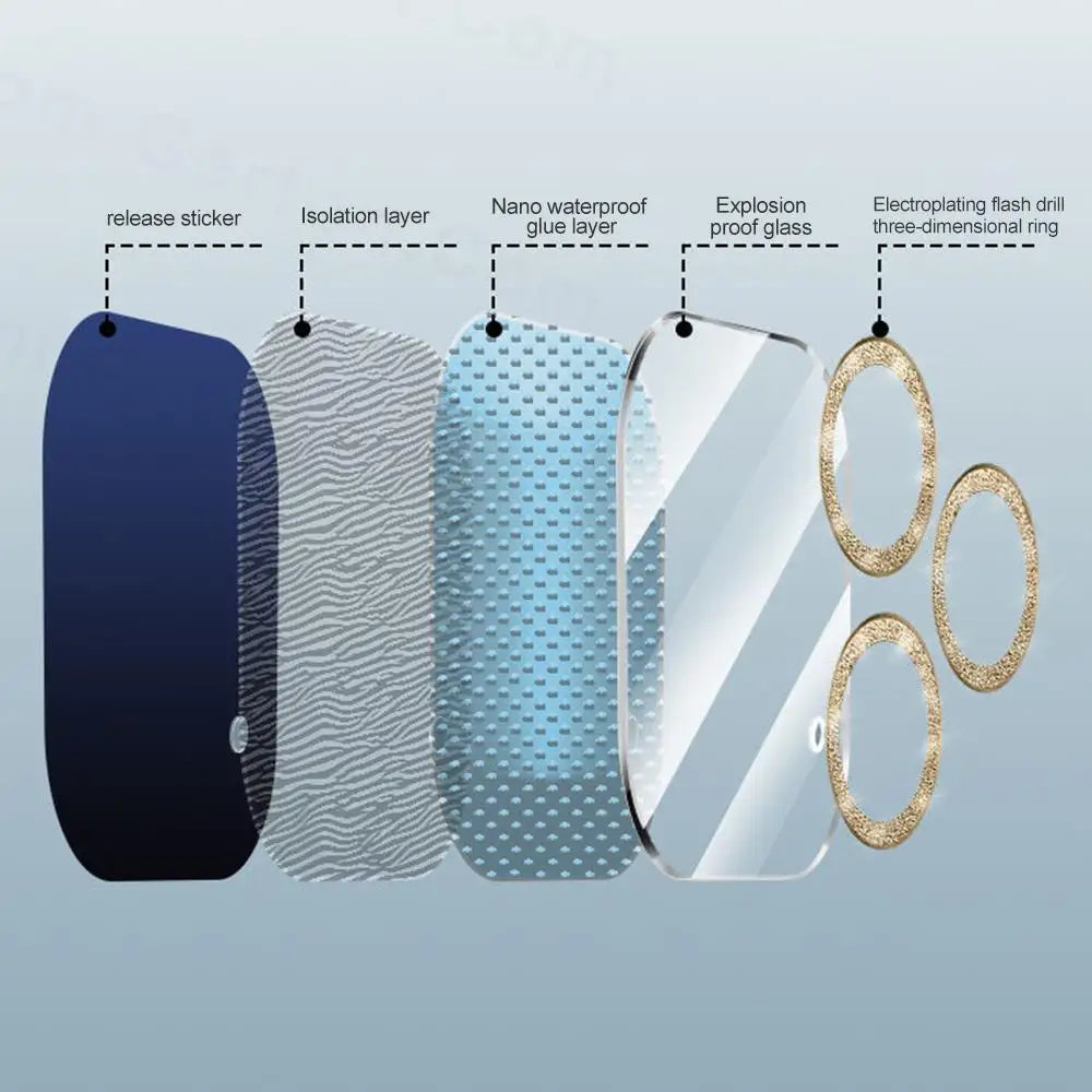 Glitter camera lens protector for iPhone