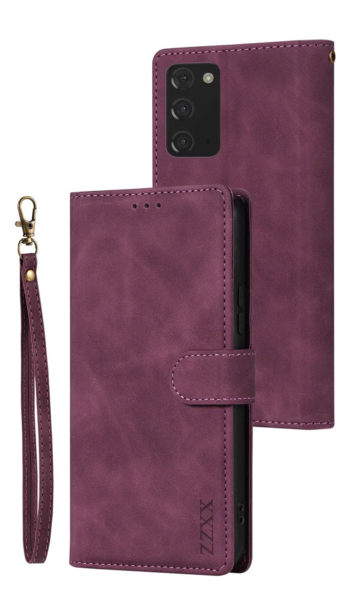 Étui en cuir magnétique pour Samsung