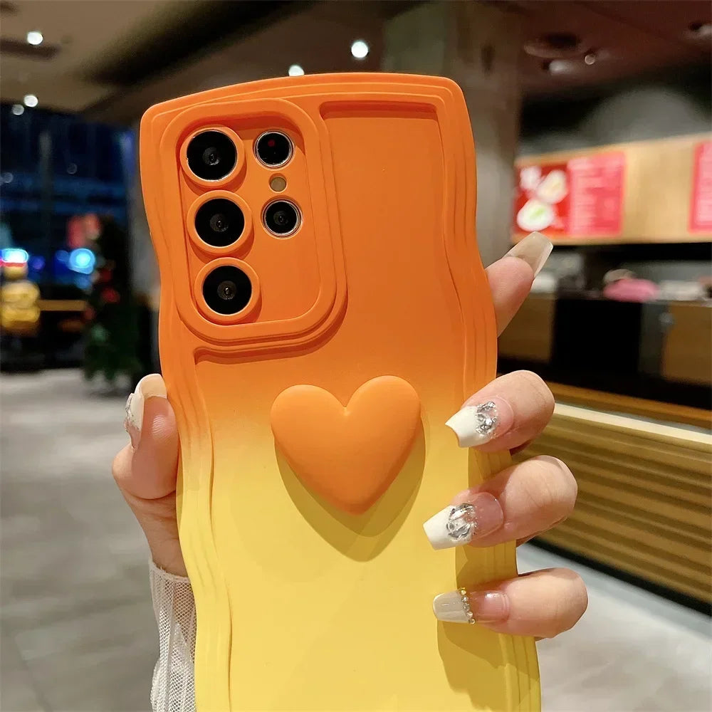 Gradient Wave Lanyard Hülle mit Herzgriff