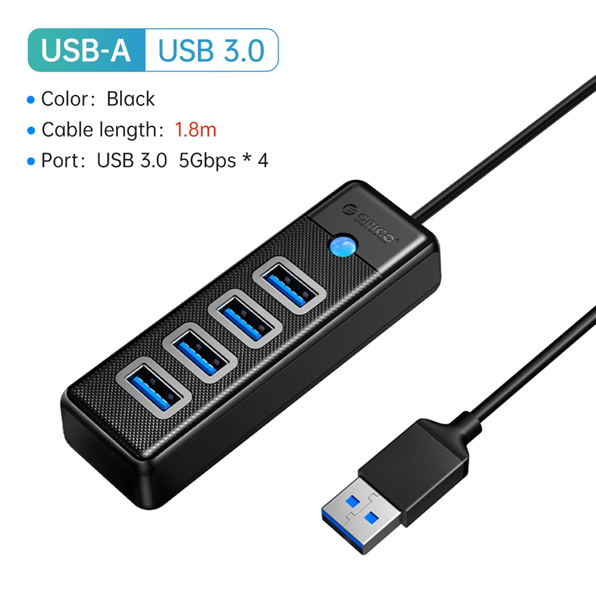 USB 3.0 HUB 4-Port Typ-C Splitter
