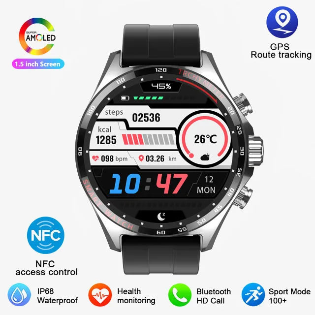 Outdoor GPS Smartwatch 2024 für Herren mit Anruf