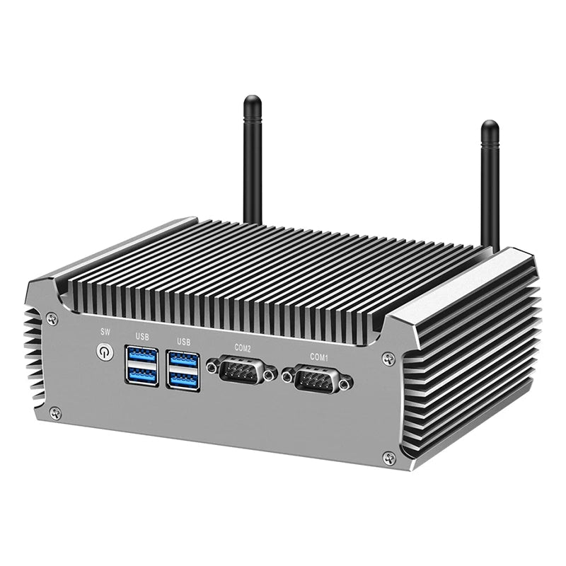 Fanless Industrial Mini PC i7 Dual LAN RS232